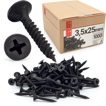 Wkręty do płyt gipsowych g-k 3,5x25 do profili metalowych KSGM 1000szt.