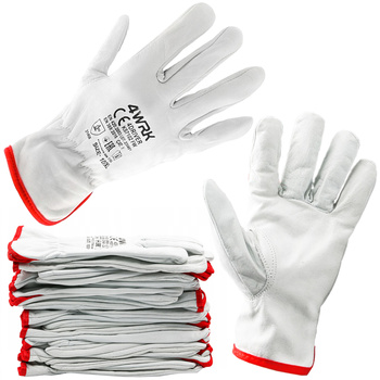 Rękawice robocze z koziej skóry 10 XL białe 12szt.