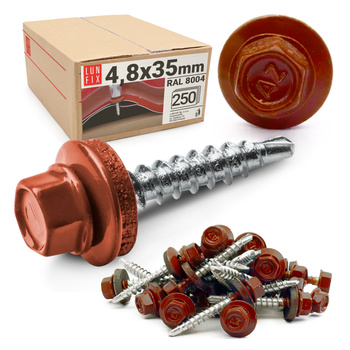 Wkręty farmerskie 4,8x35 samowiercące farmery miedziane 250szt.